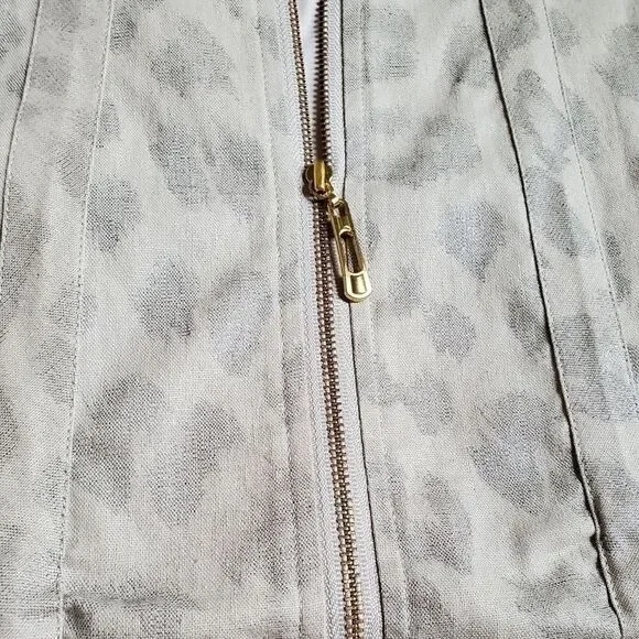 Chico's Kareleen Metallic Leopard Ruched Jacket - Picture 6 of 9